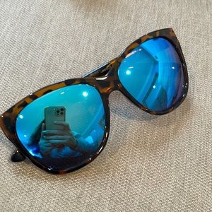 Quay Australia Brown Sunglasses with Blue Lens